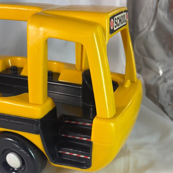 Vintage Little Tikes Yellow School Bus W/ Stop Sign,Tikes Tots,Toddler Toy 12" - Picture 4 of 7